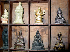 Buddha and Ganesh statues