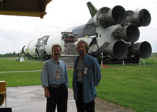 Gerry and I in from of a Saturn 5